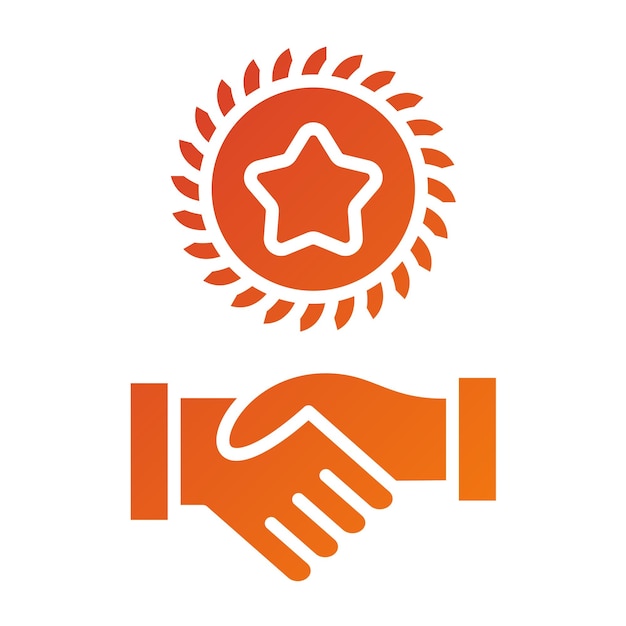 Diseño vectorial Estilo del icono de apretón de mano