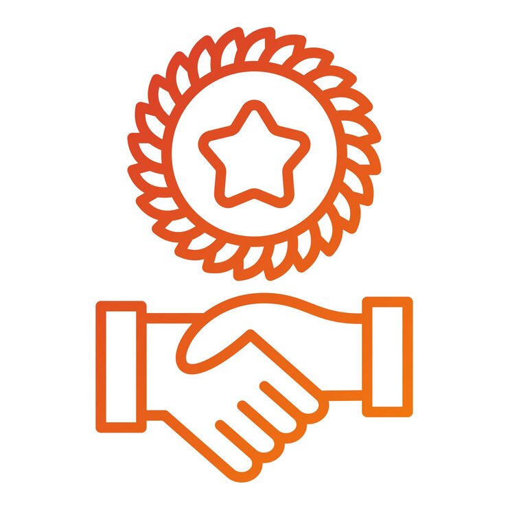 Vector diseño vectorial estilo del icono de apretón de mano