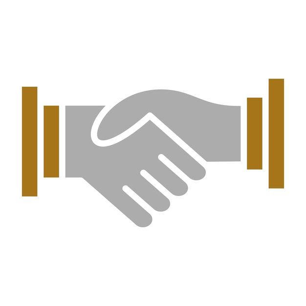 Diseño vectorial Estilo del icono de apretón de mano