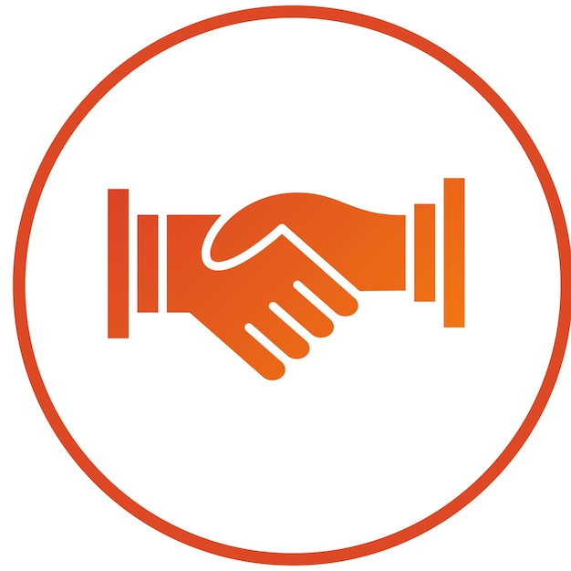 Diseño vectorial Estilo del icono de apretón de mano