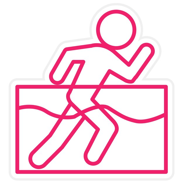 Diseño vectorial Estilo del icono de Aqua Jogging