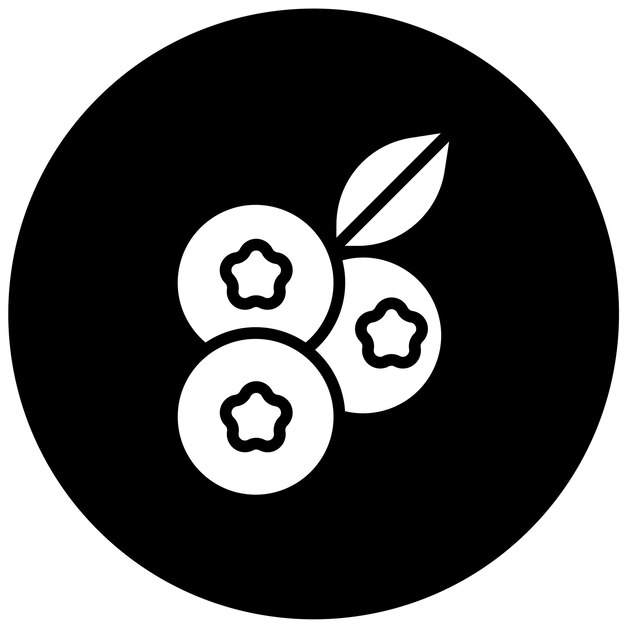 Diseño vectorial de estilo de icono de arándano
