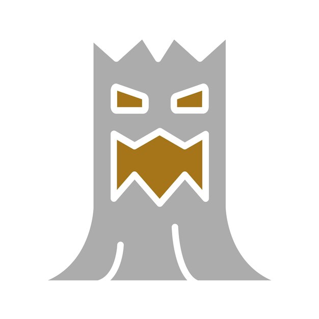 Diseño vectorial Estilo de icono de árbol aterrador