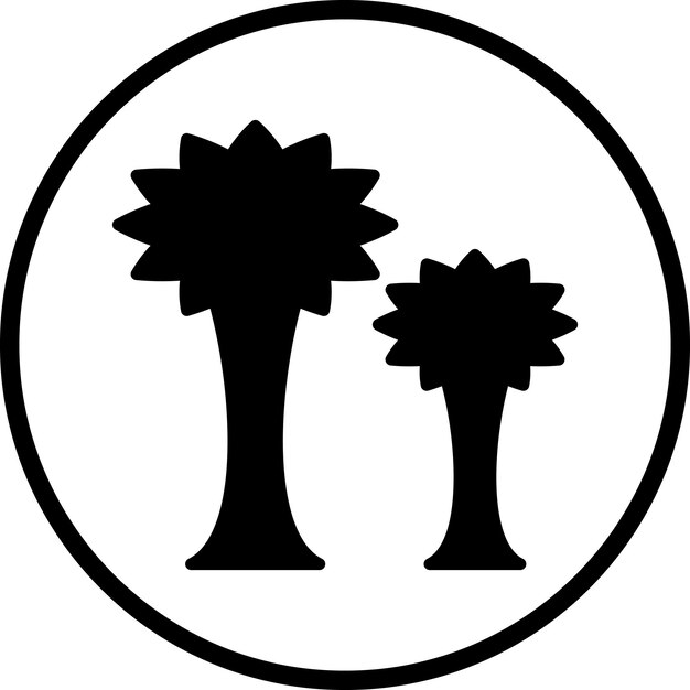 Diseño vectorial estilo icono del árbol de Dubai