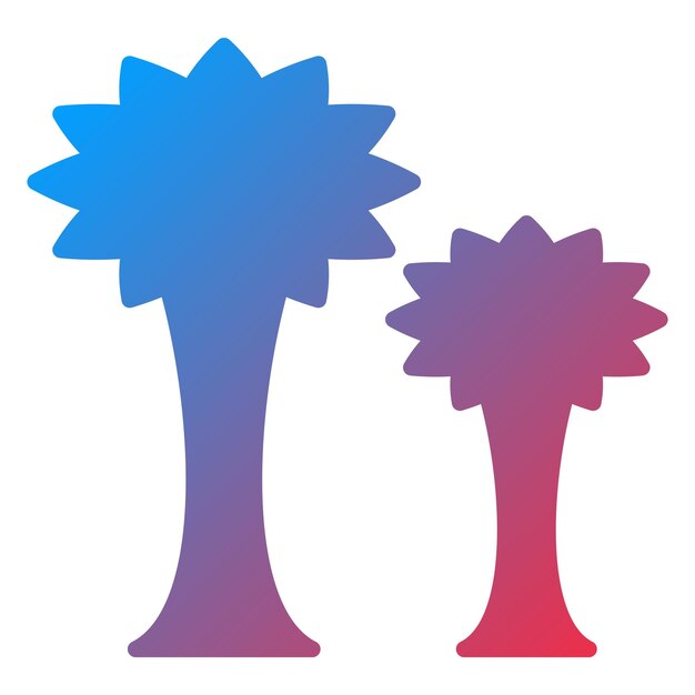 Diseño vectorial estilo icono del árbol de Dubai