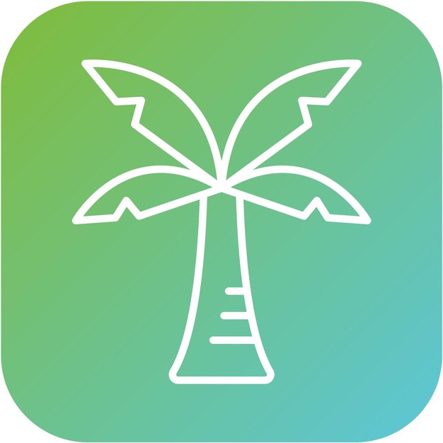 Diseño vectorial estilo icono del árbol de Dubai
