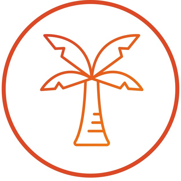 Diseño vectorial estilo icono del árbol de Dubai