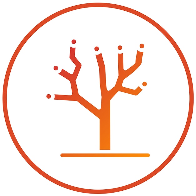 Diseño vectorial Estilo de icono de árbol de evolución