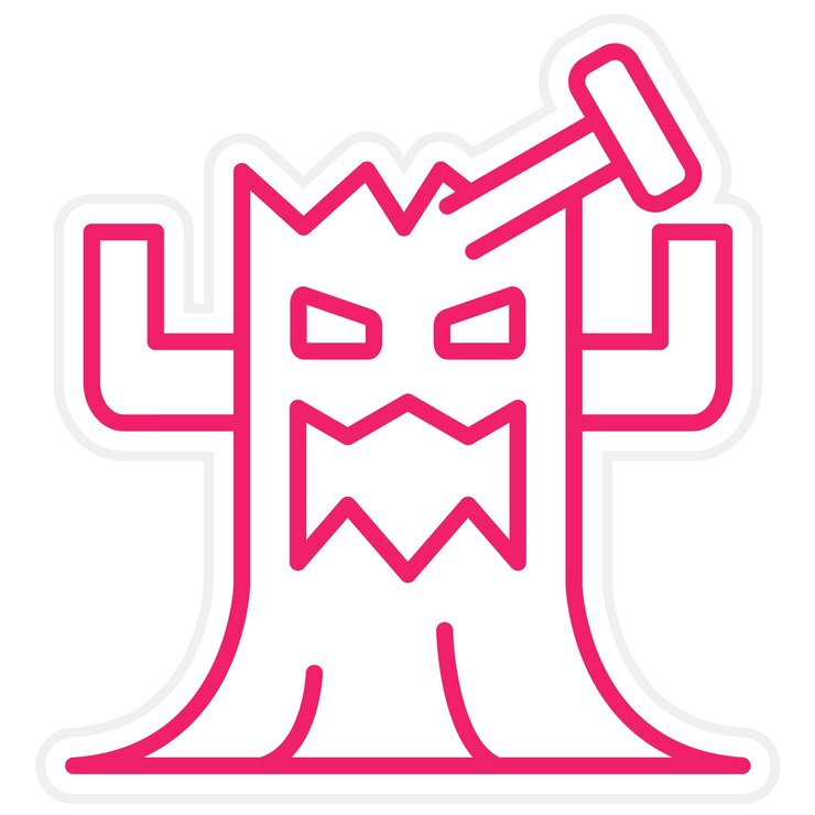 Vector diseño vectorial estilo del icono del árbol de halloween