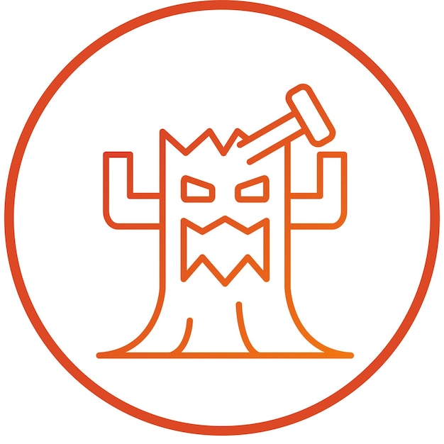 Diseño vectorial Estilo del icono del árbol de Halloween