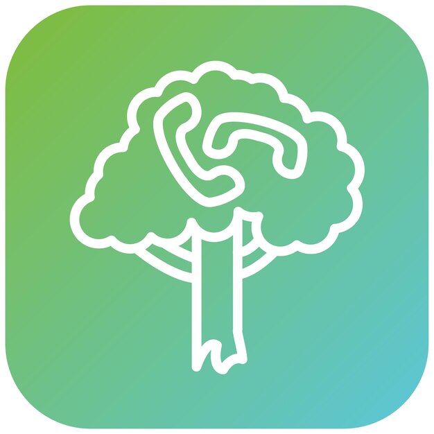 Diseño vectorial estilo de icono de árbol de llamada