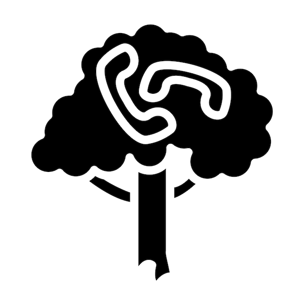Diseño vectorial estilo de icono de árbol de llamada