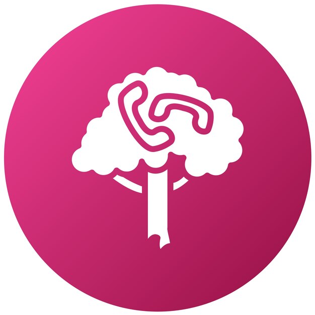 Diseño vectorial estilo de icono de árbol de llamada