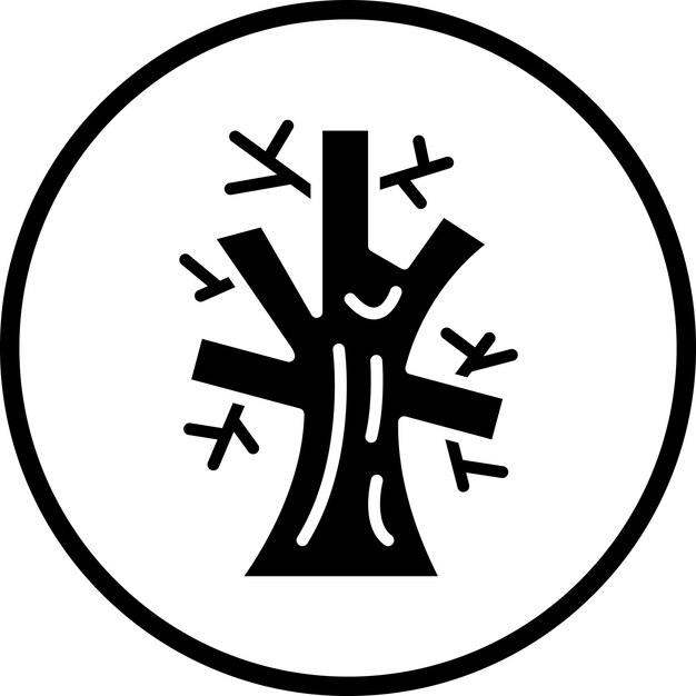 Diseño vectorial Estilo del icono del árbol de otoño