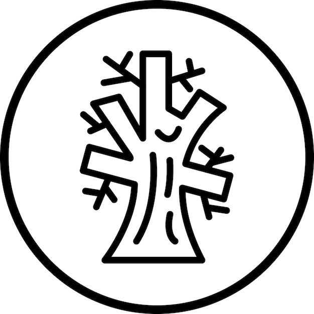 Diseño vectorial Estilo del icono del árbol de otoño