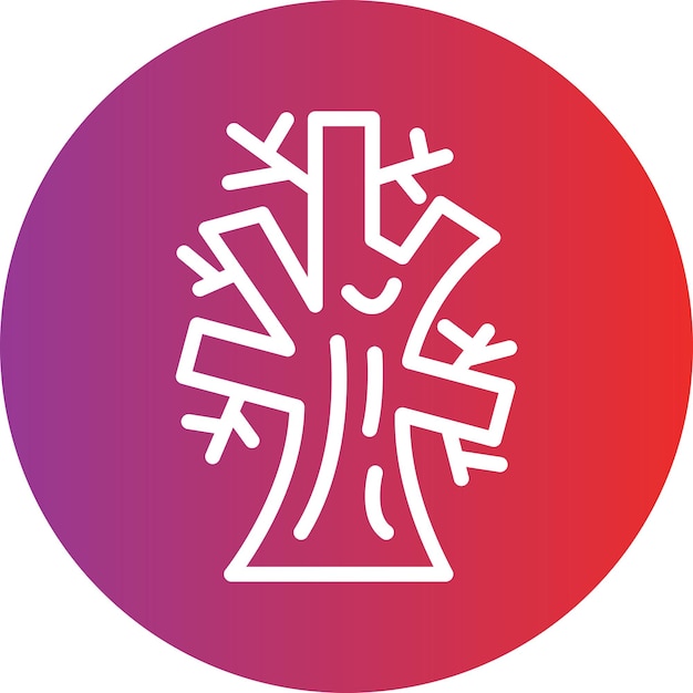 Diseño vectorial Estilo del icono del árbol de otoño
