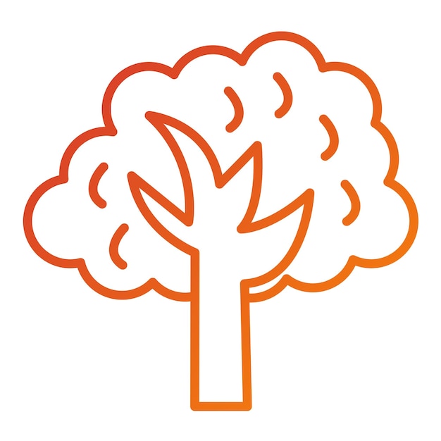 Diseño vectorial Estilo del icono del árbol de otoño