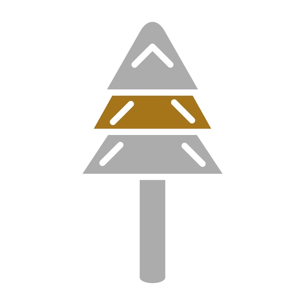 Diseño vectorial Estilo de icono de árbol perenne