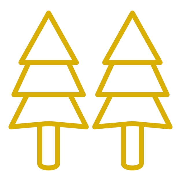 Diseño vectorial Estilo del icono del árbol de pino