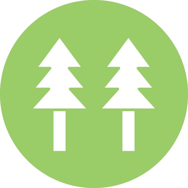 Diseño vectorial Estilo del icono del árbol de pino