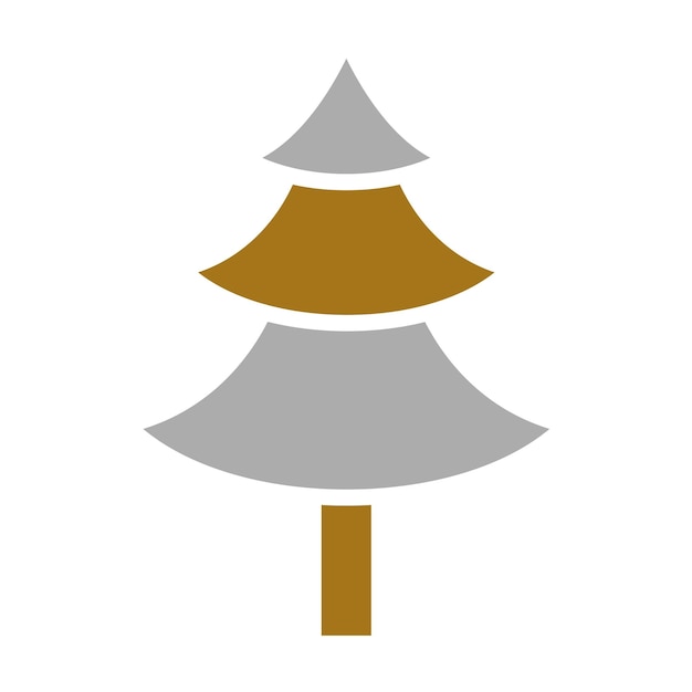Diseño vectorial Estilo del icono del árbol de pino