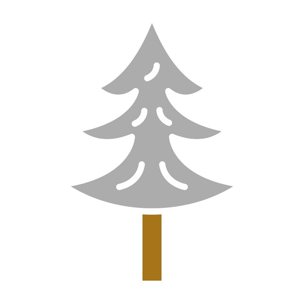 Diseño vectorial Estilo del icono del árbol de pino