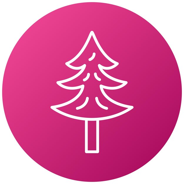Diseño vectorial Estilo del icono del árbol de pino