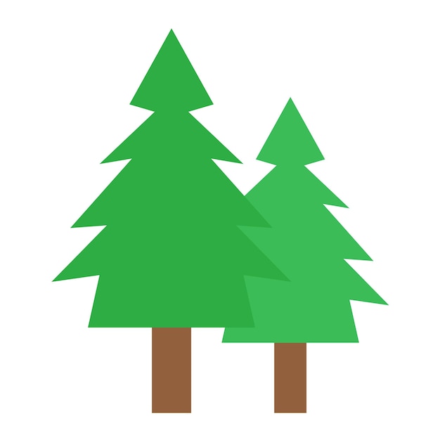 Diseño vectorial Estilo del icono del árbol de pino