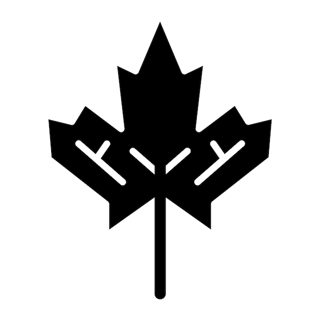 Diseño vectorial Estilo del icono del arce
