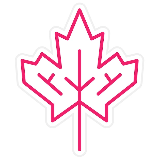Diseño vectorial Estilo del icono del arce