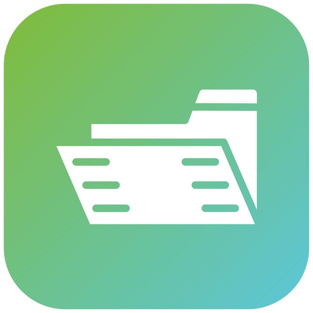 Diseño vectorial Estilo de icono de archivo abierto