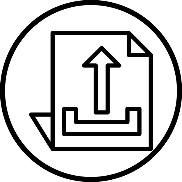 Diseño vectorial Estilo del icono del archivo de carga