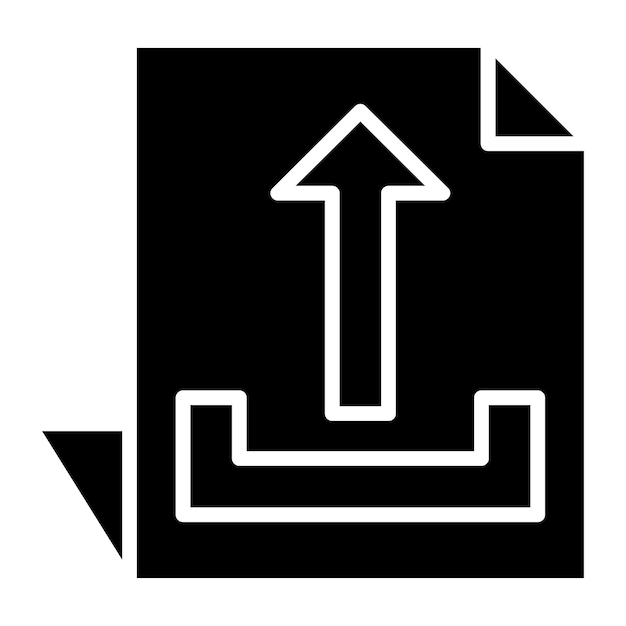 Diseño vectorial Estilo del icono del archivo de carga