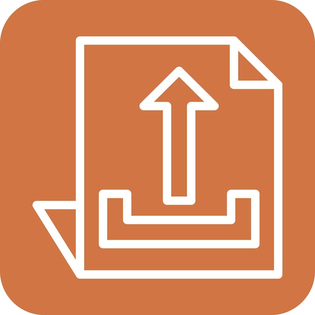 Diseño vectorial Estilo del icono del archivo de carga