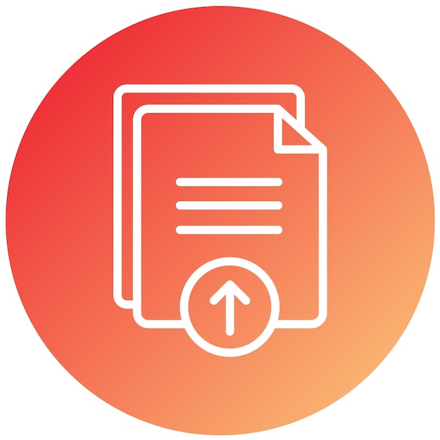 Diseño vectorial Estilo del icono del archivo de carga