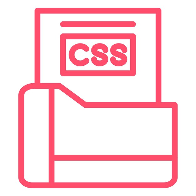 Vector diseño vectorial estilo de icono del archivo css