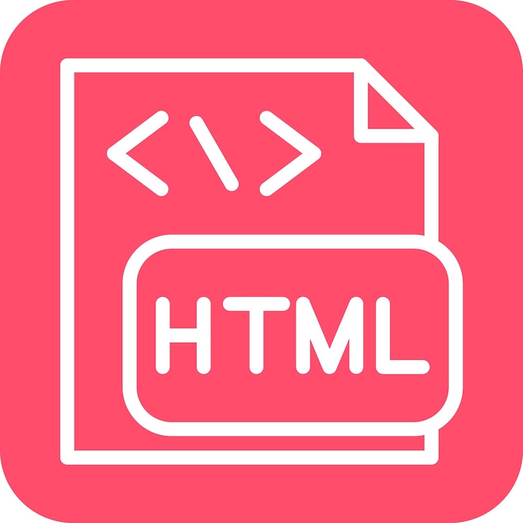 Vector diseño vectorial estilo del ícono del archivo html