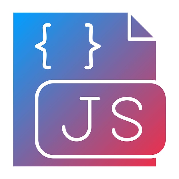 Diseño vectorial estilo de icono del archivo javascript