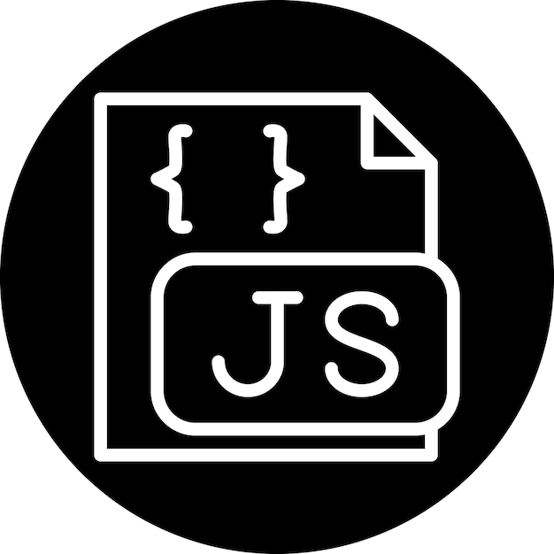 Diseño vectorial Estilo de icono del archivo Javascript