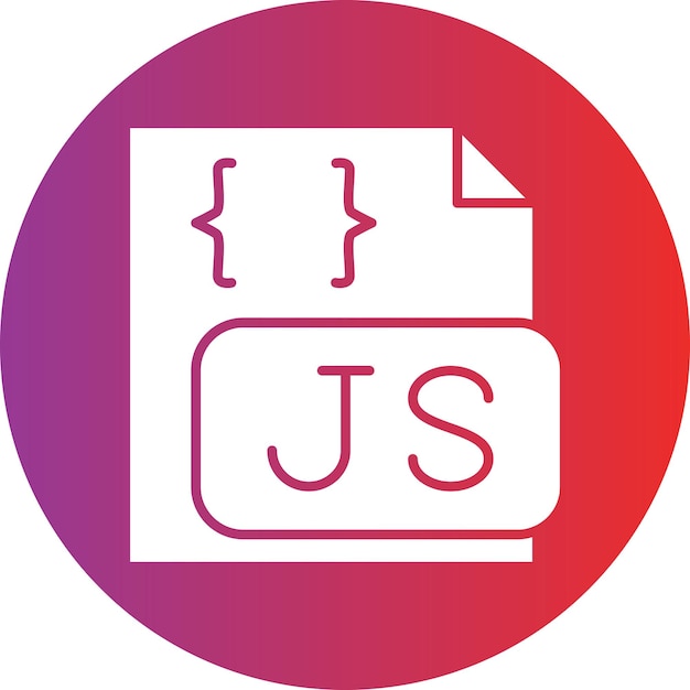 Diseño vectorial Estilo de icono del archivo Javascript