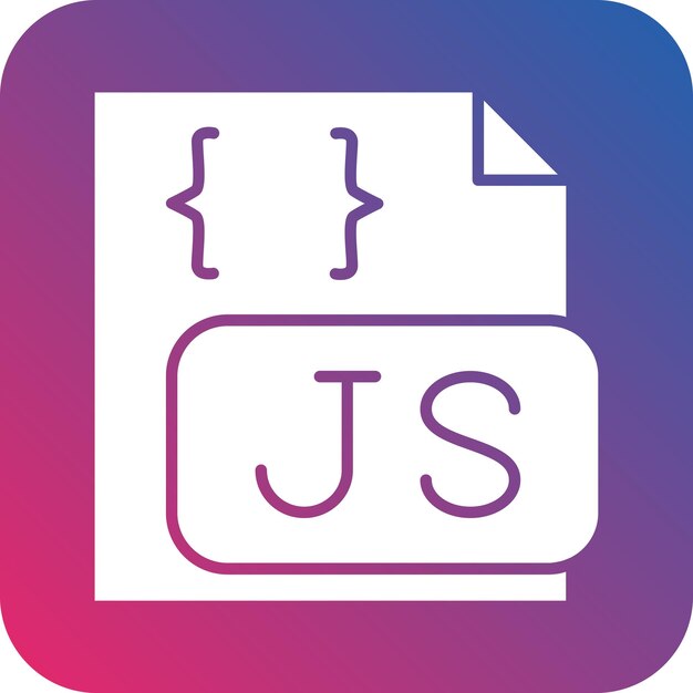 Diseño vectorial Estilo de icono del archivo Javascript