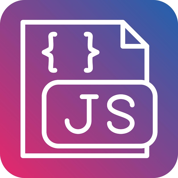 Diseño vectorial Estilo de icono del archivo Javascript