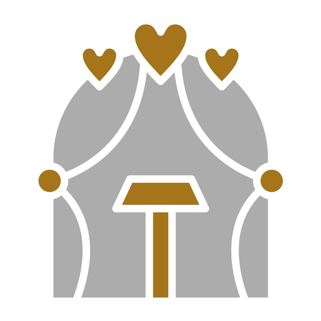 Diseño vectorial Estilo del icono del arco de la boda