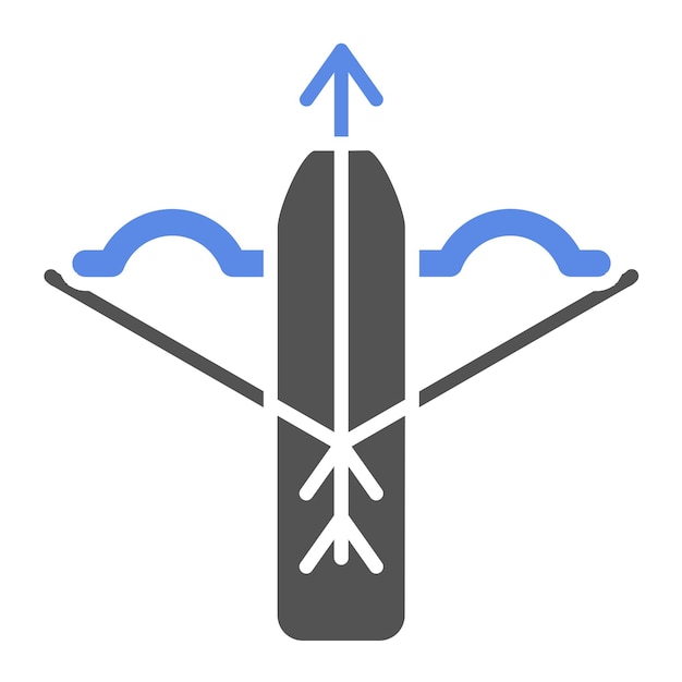 Diseño vectorial Estilo del icono del arco cruzado