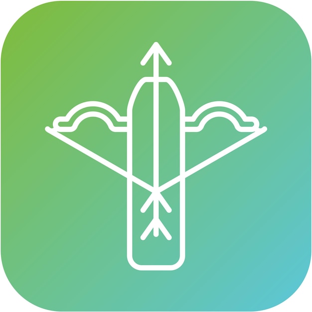 Diseño vectorial Estilo del icono del arco cruzado