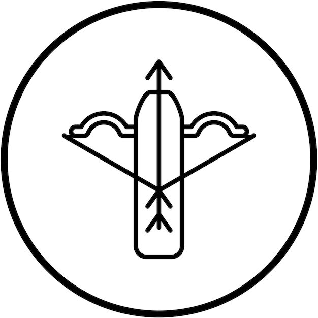 Diseño vectorial Estilo del icono del arco cruzado