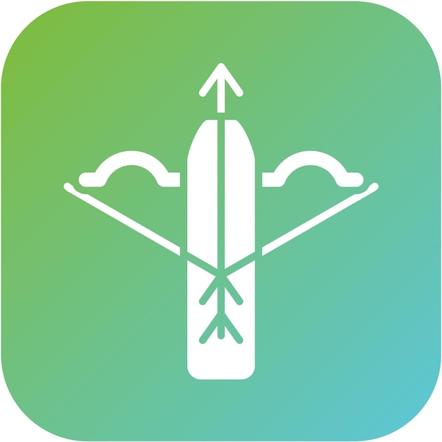 Diseño vectorial Estilo del icono del arco cruzado