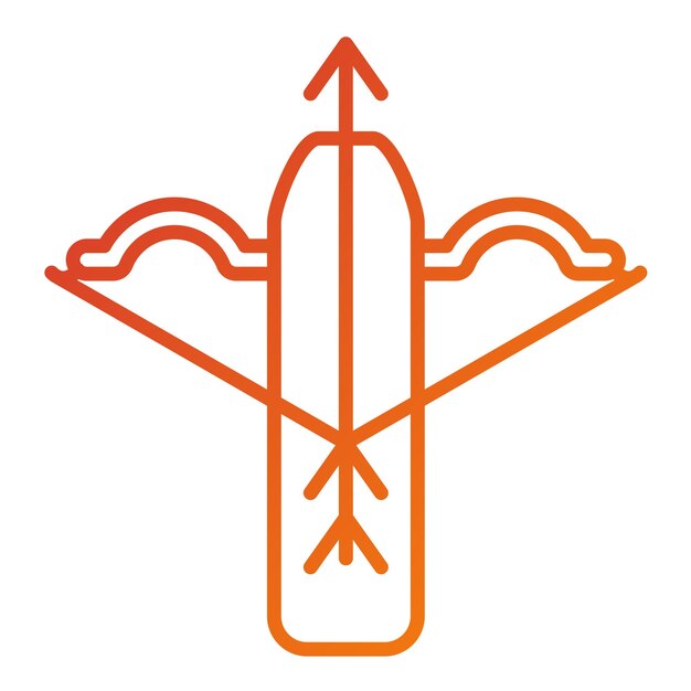 Diseño vectorial Estilo del icono del arco cruzado