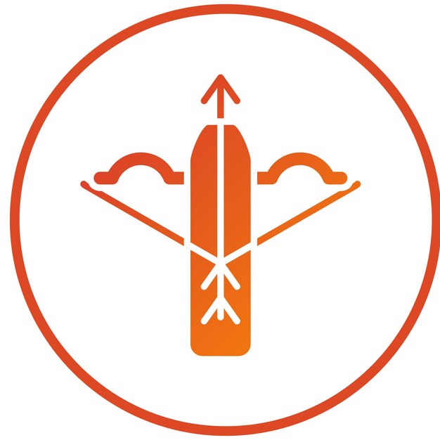 Diseño vectorial Estilo del icono del arco cruzado