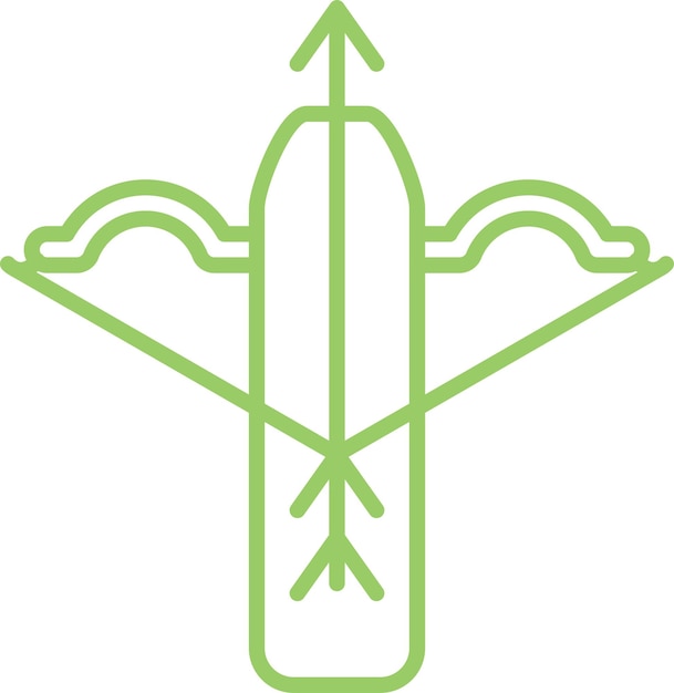 Diseño vectorial Estilo del icono del arco cruzado
